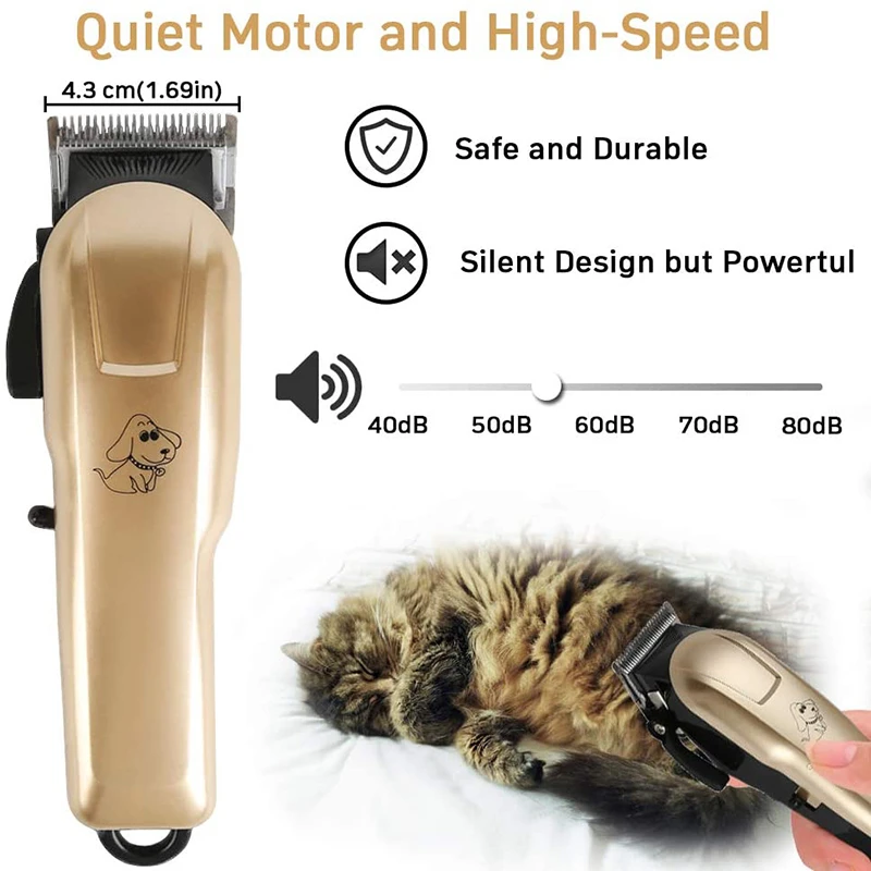 Imagem -02 - Benpaw-kit Profissional de Tosa para Cães e Gatos Cortador de Pelo Elétrico Recarregável Via Usb Baixo Ruído Seguro sem Fio