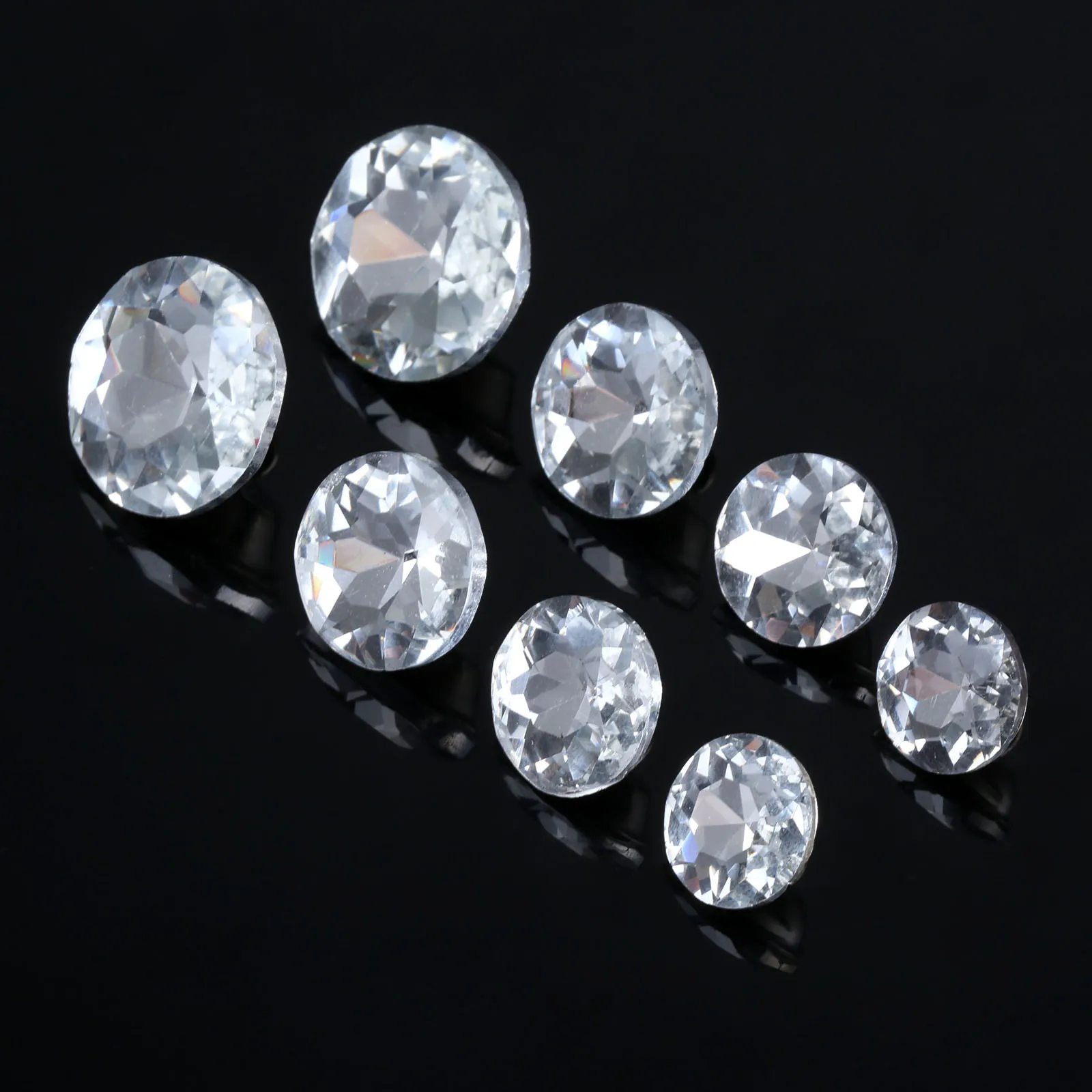 10Pcs 14/16/18/22mm Diamond Crystal Glass Upholstery Buttons Decorative Nails Tacks Studs for Craft Sofa Wall Furniture Parts