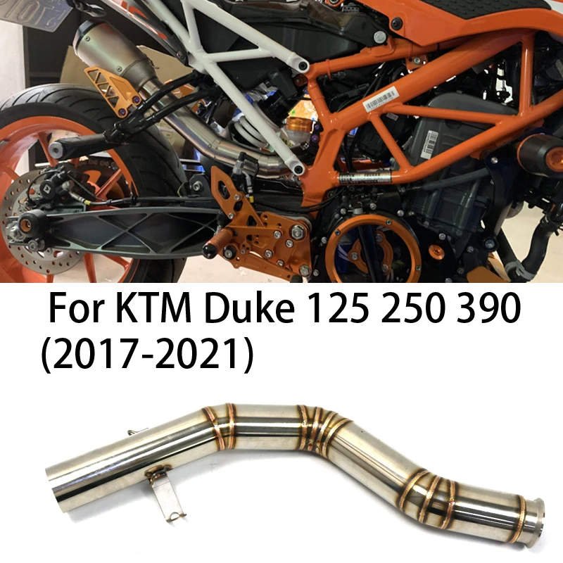 

For KTM Duke 125 200 250 390 RC390 2017-2021 Upgrade Motorcycle Exhaust Mid Link Pipe Connect Muffler Stainless Steel Modified