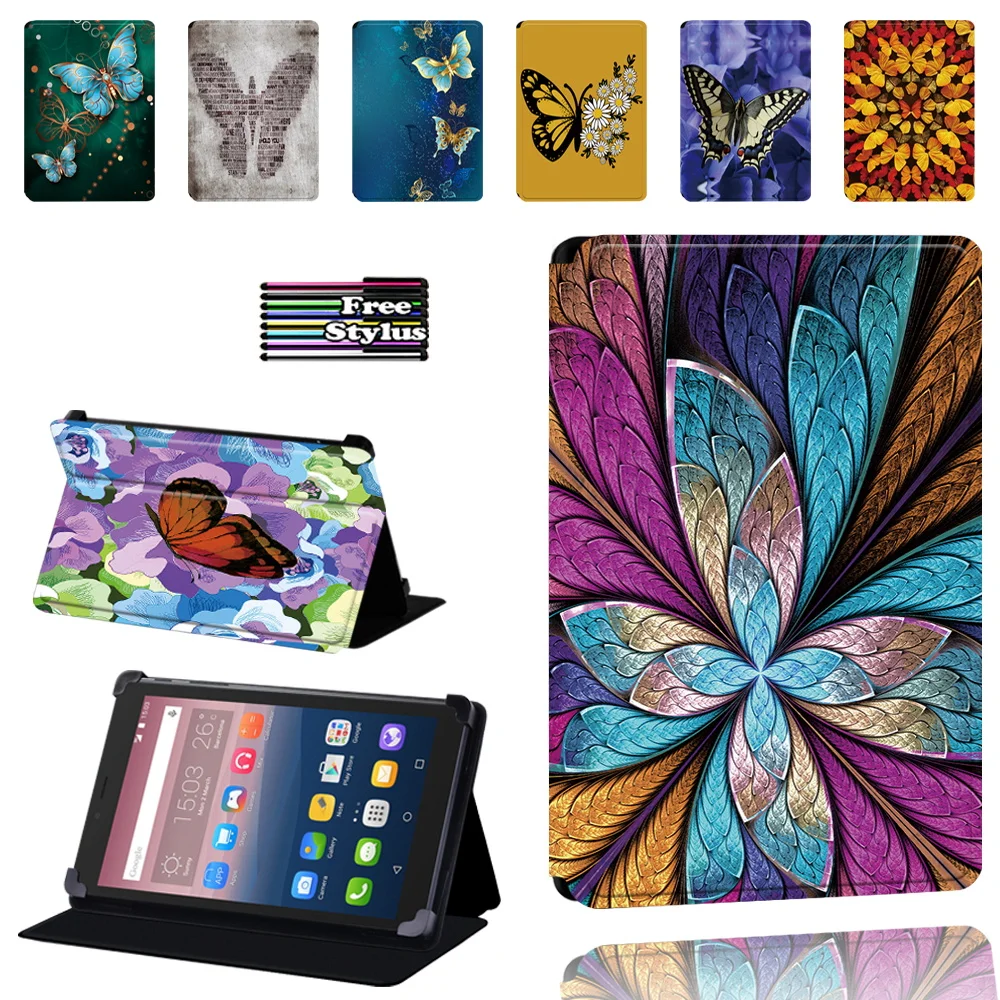 

Ultra Thin Case for Alcatel OneTouch Pixi 3 7"/8"/10"/Pixi 4 7" PU Leather Tablet Case Foldable Protective Case + Stylus