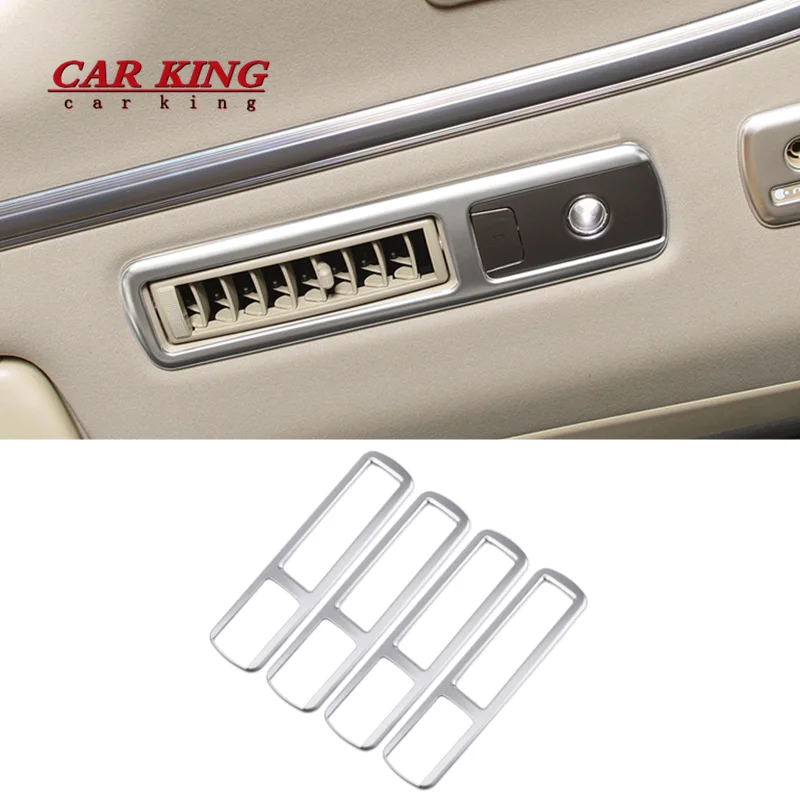 

For Toyota Alphard Vellfire 2016 2017 2018 2019 interior Roof Rear Air Confition AC Vent Outlet Cover Stickers Decor Mold Trims