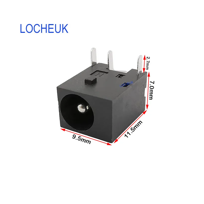 20 قطعة DC-044 5.5x2.1 مللي متر 3 دبوس DC امدادات الطاقة مقبس متفرع لوحة جبل موصل 5.5*2.1 مللي متر DC محول DC044