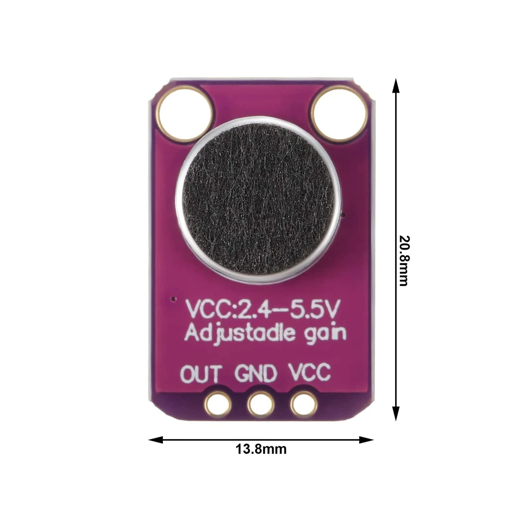 GY-MAX4466 Moduł wzmacniacza mikrofonu elektretowego MAX4466 Regulowane wzmocnienie dla Arduino