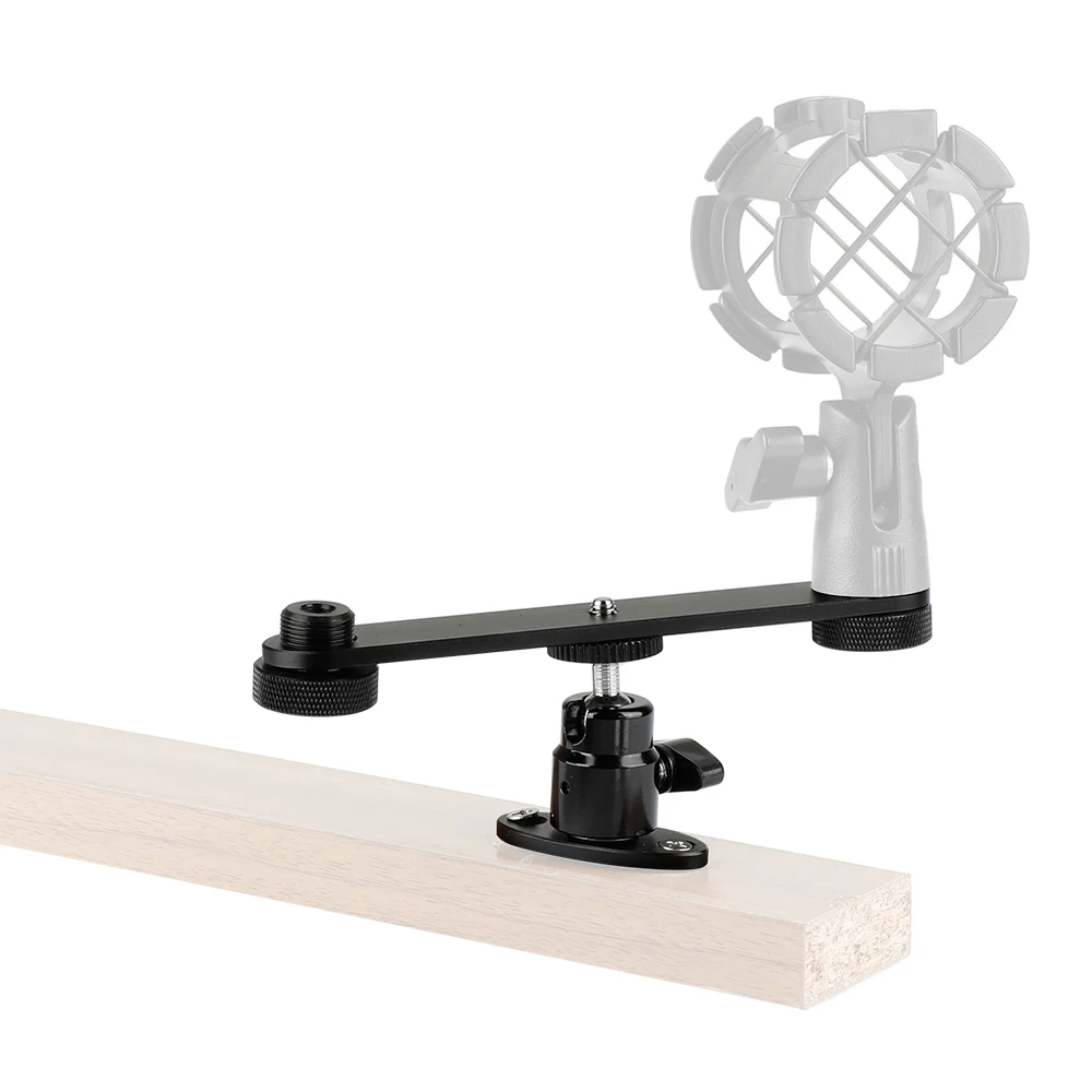 Camvate 1/4 "Balhoofd Met Wall Mount & T-Bar Beugel Met Dubbele Microfoon Mounts