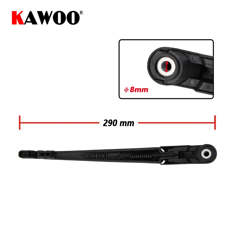 KAWOO-Lâminas de Limpador Traseiro de Carro, Braço de Limpadores de Janela, Honda Elysion Hatchback 2010-, 290mm, Acessórios para Carro