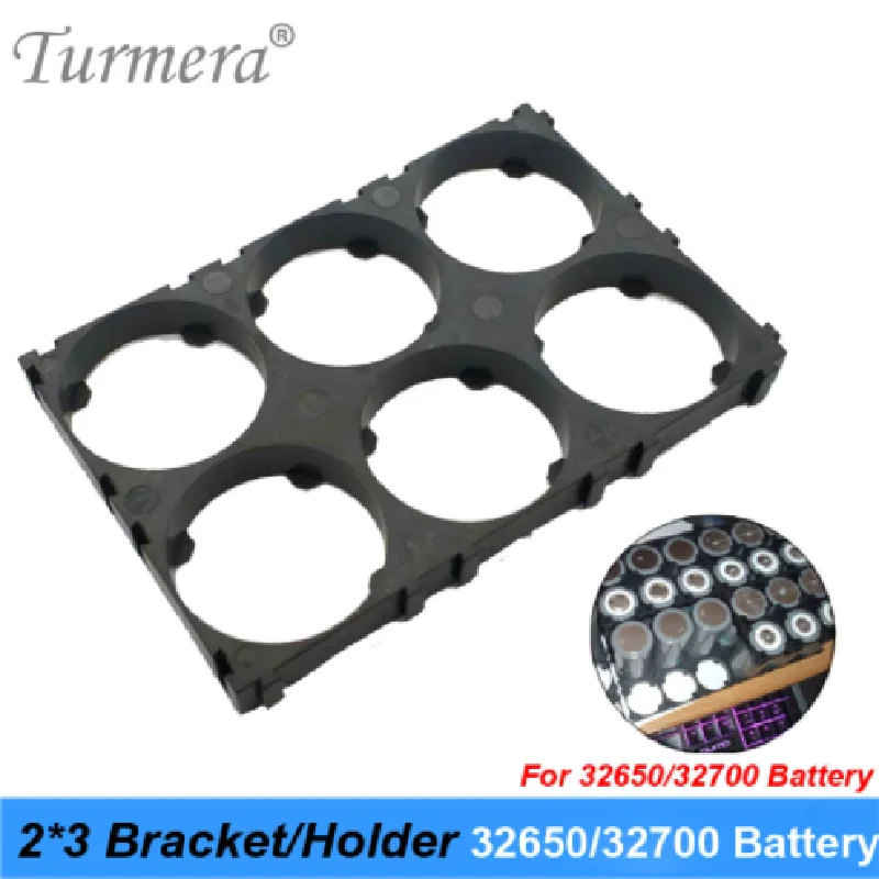 2*3 Battery Holder Bracket 32650 32700 Cell Safety Anti Vibration Plastic Brackets For 32650 32700 Battery Pack Turmera