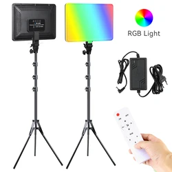 RGB Led Video Light Panel fotografia illuminazione lampada di riempimento da 14 pollici con telecomando 3000K-6500K per Youtube Shoot Streaming Live