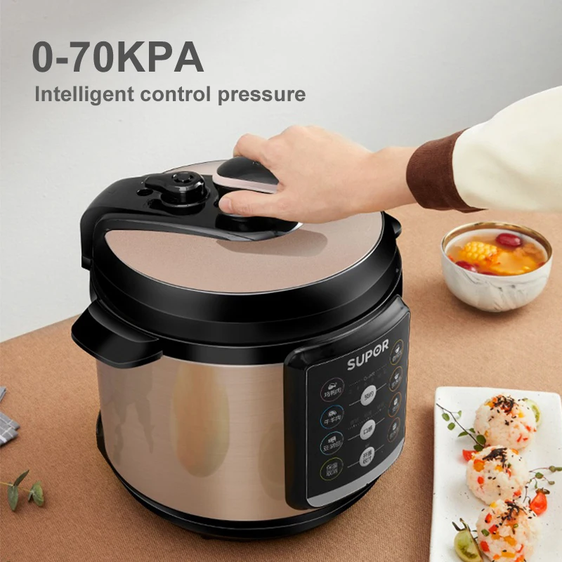 SUPOR Electric Pressure Cooker 4L Smart Rice Cooker Multifunction Soup Porridge Rice Heating Meal Heater Kitchen Appliances