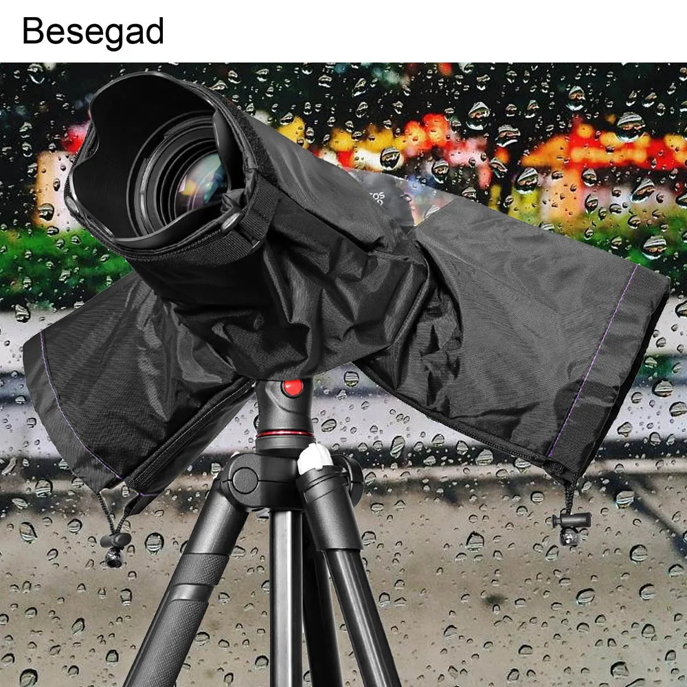 

Besegad Waterproof Water Proof Camera Rain Cover Rainshade Protector Case Coat for DSLR Cameras Canon Nikon Sony Pentax