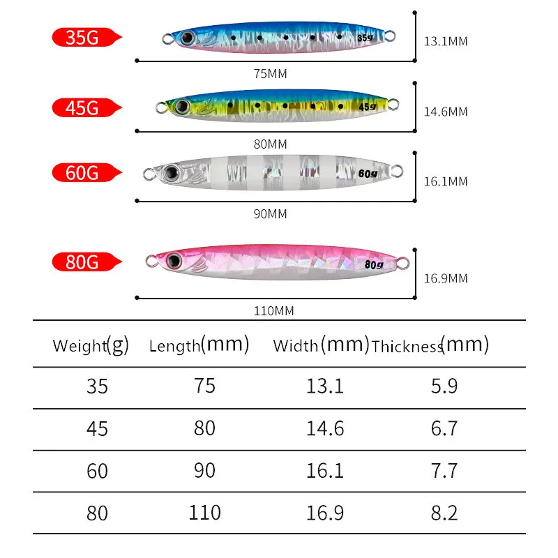 FUNADAIKO Pesca 25g 35g 45g 60g 80g 100g 120g Casting Jig Jigging Fish Lure Slow Metal Jigs isca artificial Fishing Tackle