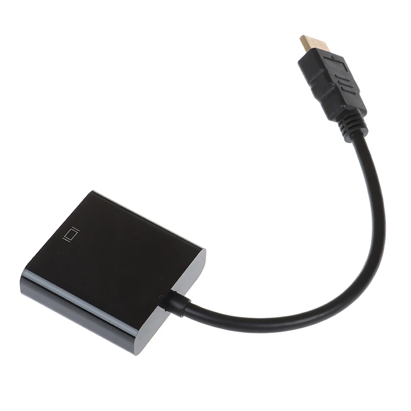 Black HDMI-compatible To VGA Adapter Cable Projector Monitor HD Converter Cable Laptop TV Box To Projector Displayer