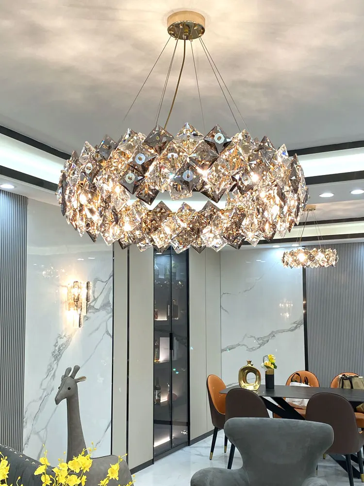 Luz lustre de cristal luxo pós-atmosfera moderna luxo sala de estar sala de jantar quarto lâmpada nova personalidade criativa