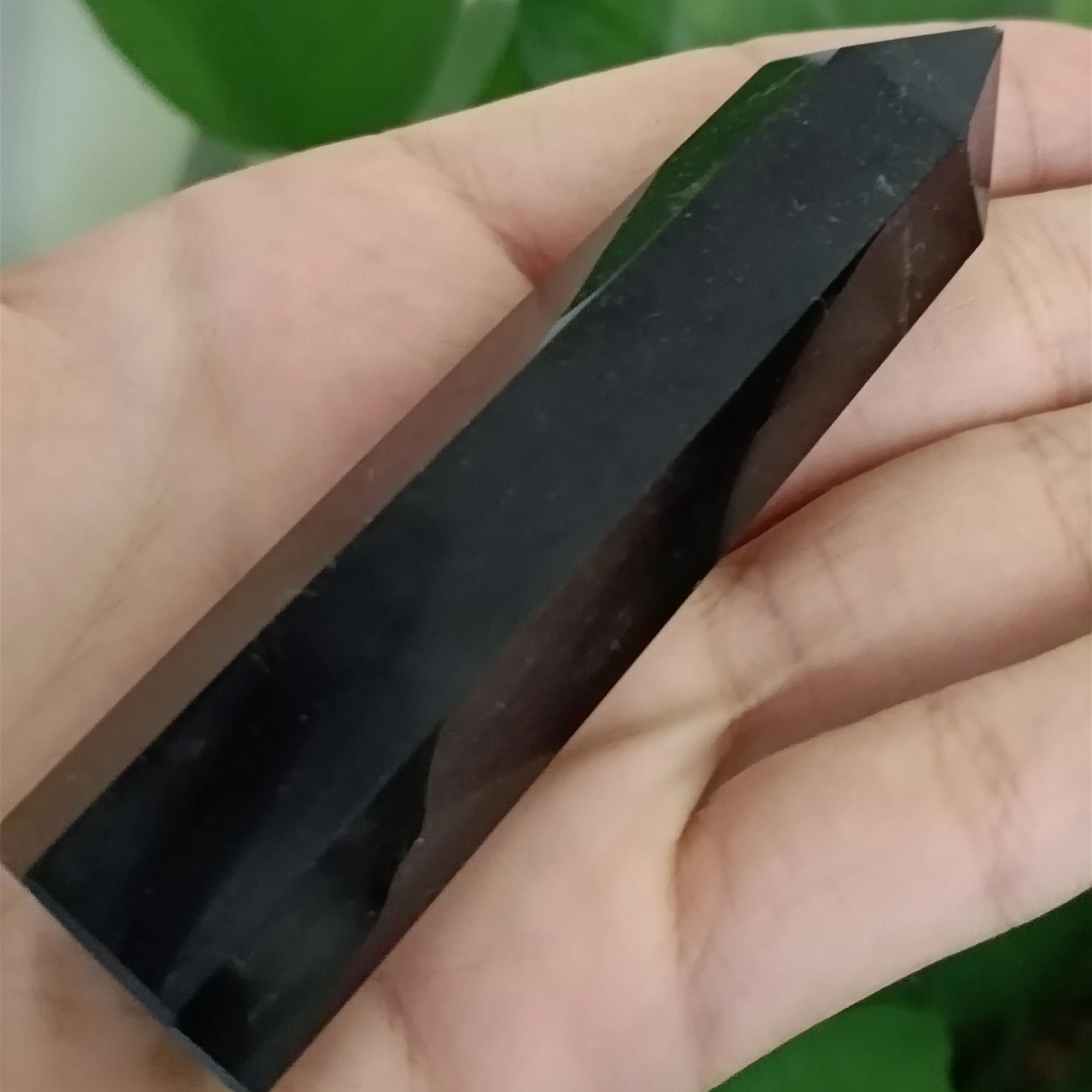 6-7cm Natural obsidian crystals Obelisk quartz wand tower point healing energy home decor