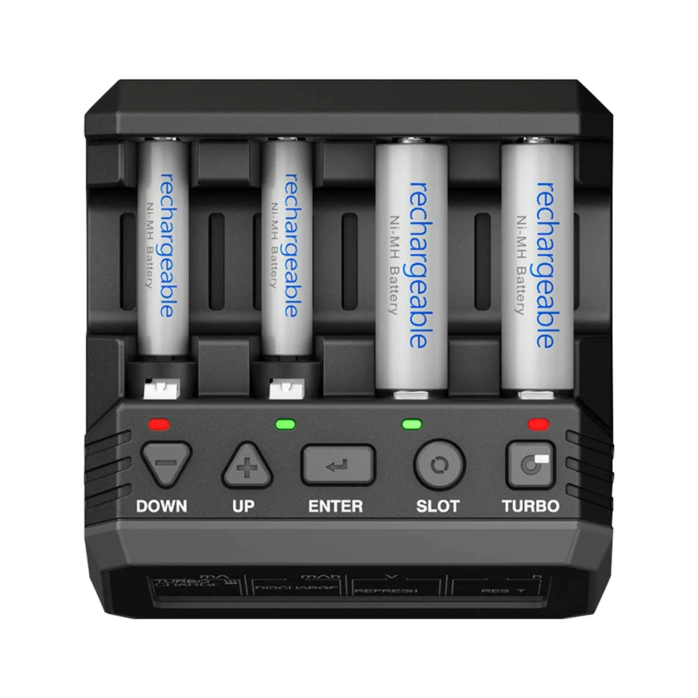 SKYRC NC2200 12V/2.0A 4 slot AA AAA caricabatterie e analizzatore batterie NiMH/NiCD caricabatterie scarica Turbo ricarica rapida aggiornamento