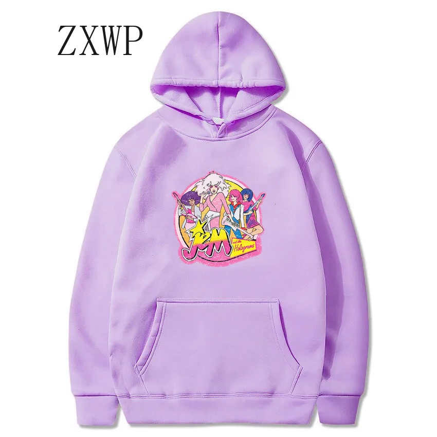 Women Hoodies Swearters Ptinted Fashionable Jem and the holograms Hoody New Hip Hop Streetwear Pullovers Women Clothing