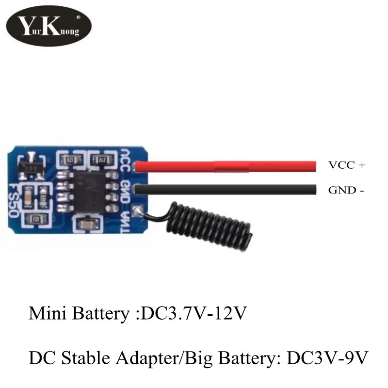 RF Remote PCB Board 1527 433.92MHZ Power on Transmitting Signal for Alarm system Low power consumption Mini Relay Contact Receiv