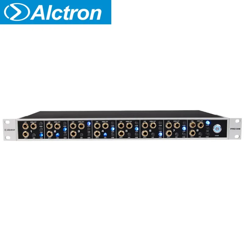 Alctron multi-purpose 8-channel direct injection box PRODI8 eight channels DI Box active impedance converter for on stage,studio