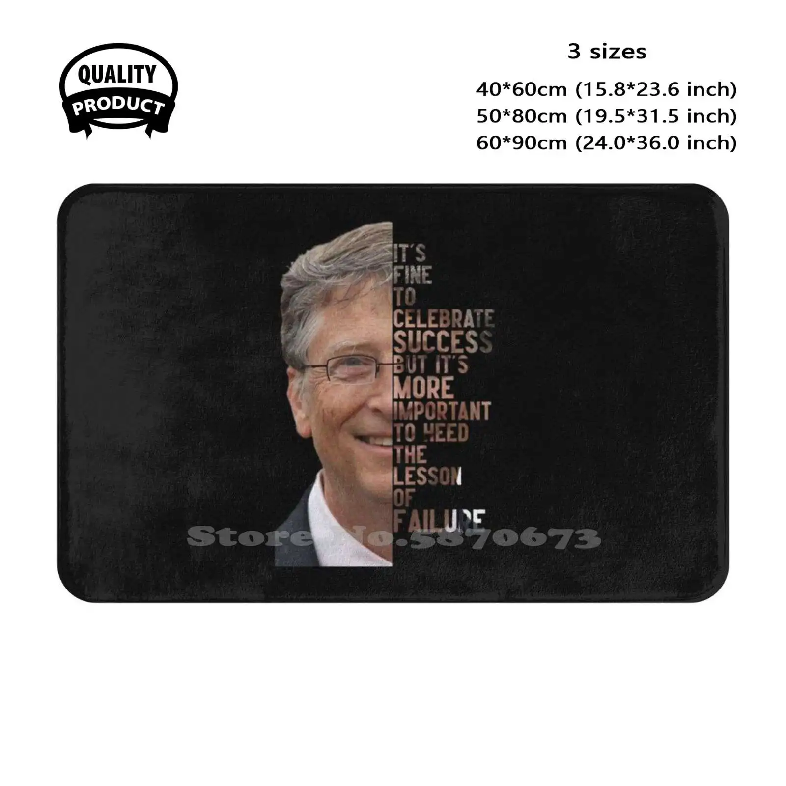 Bill Gates Quote Soft Cushion Home Carpet Door Mat Car Rug Coder Funny Geek Quotes Minimal Nerdy Windows Club Programmer White