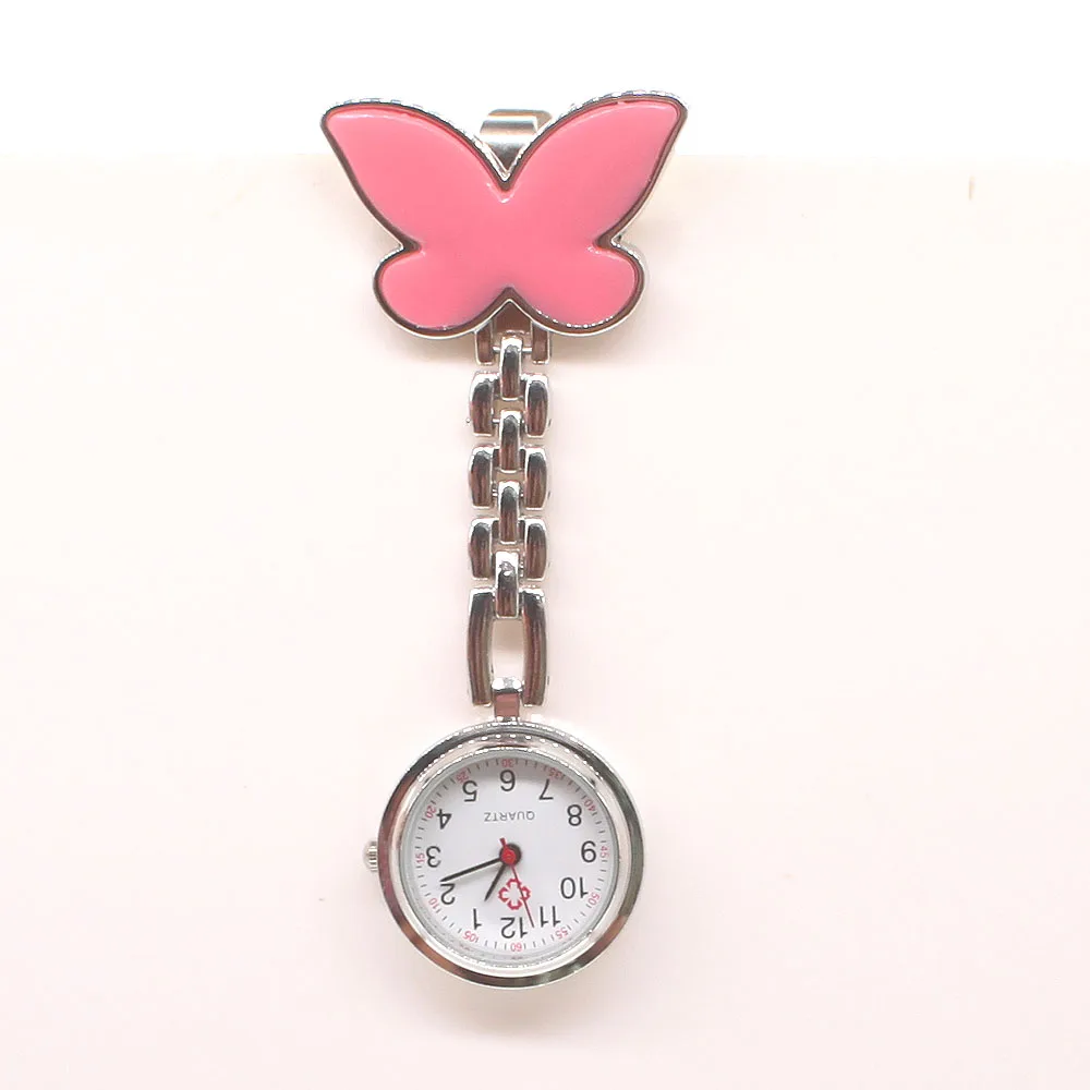 Orologio da infermiera a forma di farfalla Orologi da cartone animato carino Orologio da tasca modello da infermiera al quarzo da donna Buon regalo Farfalla Dropshipping