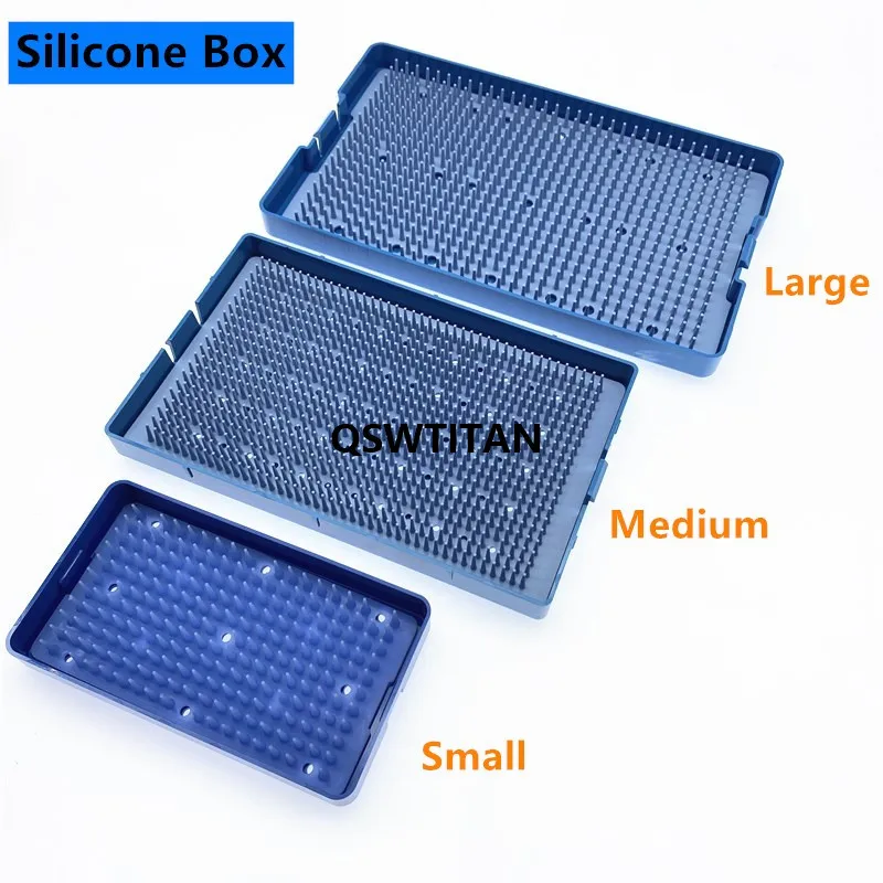 Sterilization tray disinfection case autoclavable box for holding opthalmic dental instrument sterilising