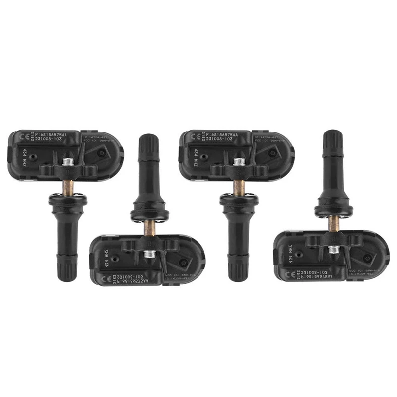 4Pcs Tpms Car Tire Pressure Monitoring Sensor For Jeep Dodge Ram 1500 2500 2014-2018 68157568Aa