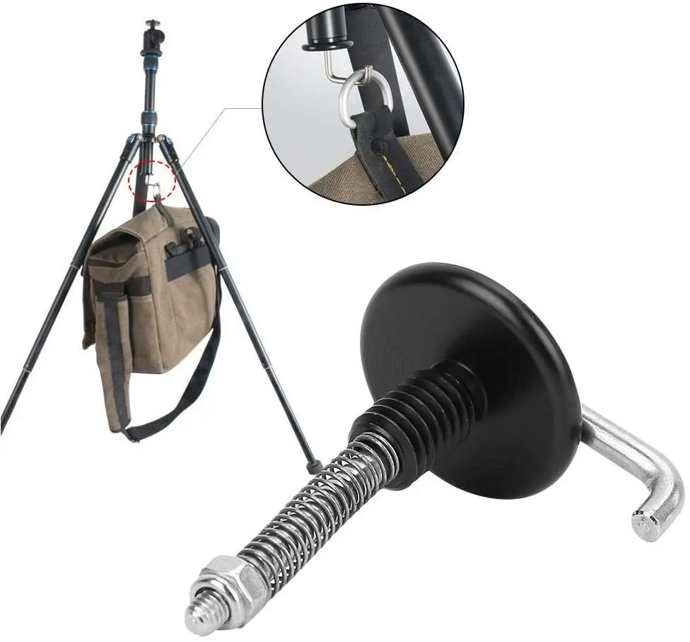 Mini DSLR/SLRกล้องขาตั้งกล้องตะขอแรงโน้มถ่วงพรีเมี่ยมโลหะทนทานยิงขาตั้งกล้องHook 3/8ฤดูใบไม้ผลิสำหรับGITZO