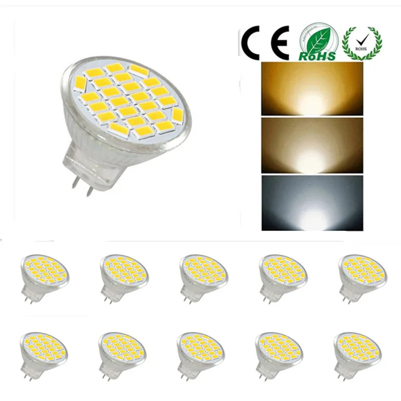 

10PCS AC12V LED MR11 Spotlight Light Bulbs 5W Full Glass Cover Reflector Warm Cool White Bulb lampada 12V 5730 led lamp D40