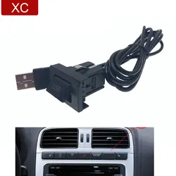 Car Radio USB Switch Cable Adapter Panel for Volkswagen VW Polo 2009 2010 2011 2012 2013 for Audi Skoda