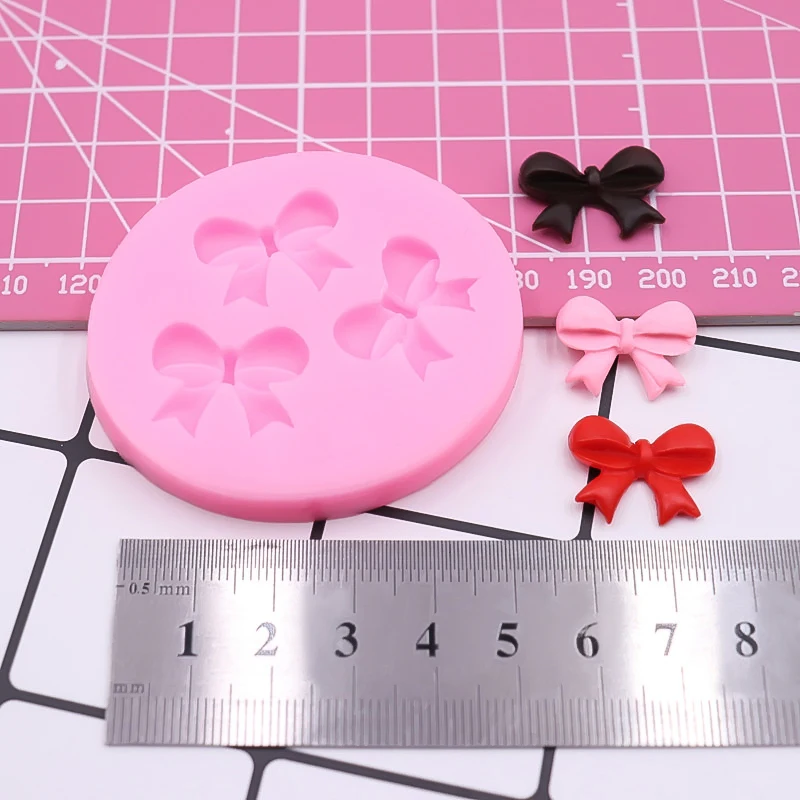 1Pcs Cake Mold Bowknots Flower 3D Fondant Mold Silicone Cake Decorating Tool Chocolate Soap Stencils Kitchen Baking Accessor