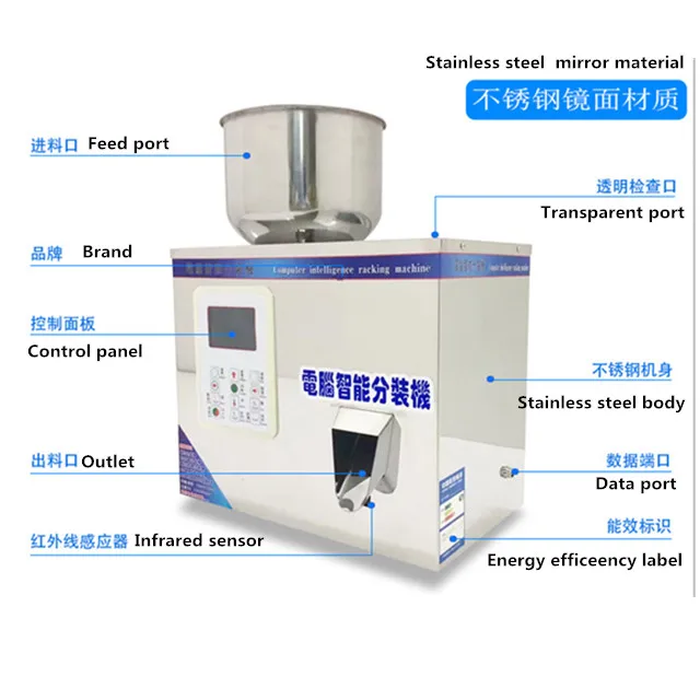 Akurasi Tinggi Volume Kecil 3-25ML Berat Mesin Kemasan Mesin untuk Makanan Kosmetik Daya