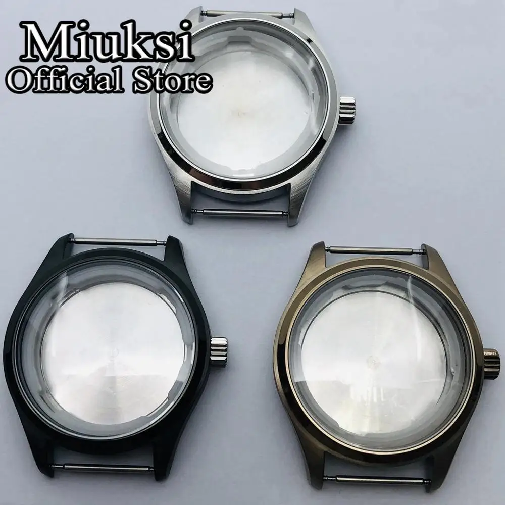 Miuksi 40mm silver stainless steel case sapphire glass fit NH35 NH36 ETA2824 PT5000 movement