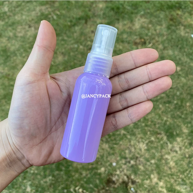 pink purple blue clear 50ml Plastic Empty Spray Bottle Refillable Press Pump Perfume Atomizer Travel Oils Liquid Containers