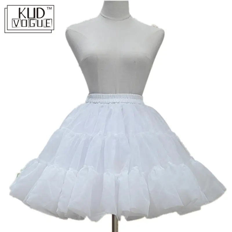 

Lolita Sweet Fluffy Skirt Costume Girls Tutu Skirt Women White Black Ruffle Underskirt Voile Net Petticoat Half Slips For Women