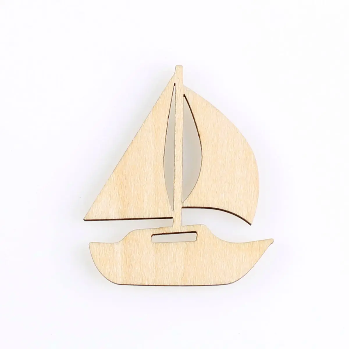 

Small sailboat shape, mascot laser cut, Christmas decorations, silhouette, blank unpainted, 25 pieces, wooden shape (1303)