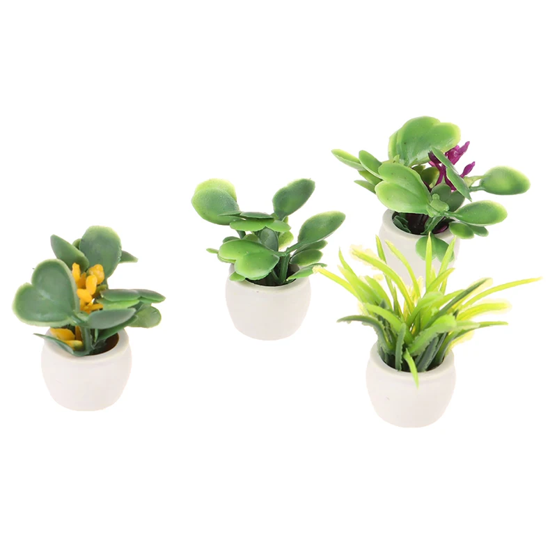 1:12ドールハウスポット家具のミニチュア緑の植物家の装飾アクセサリー