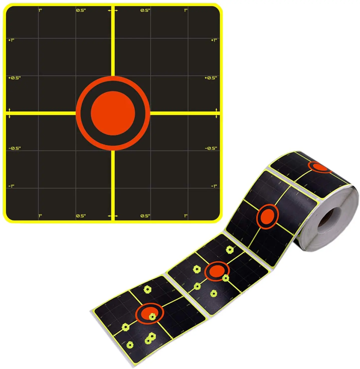3 "x 3" x 250 قطعة لكل لفة رش زهر اللون تأثير ملصق الهدف ل Boresighting نطاق بندقية وغيرها من أدوات تهدف