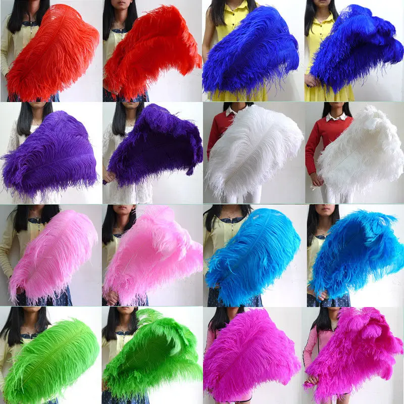 

High quality 10 PCS thick bar ostrich feather ostrich feathers 26-28 inch/ 65-70 cm feathers equipment performance decoration