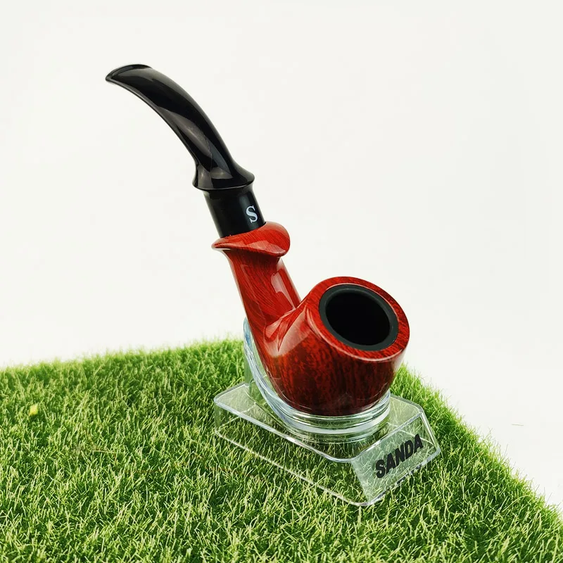 Klassischen Traditionellen Stil Durabletobacco Rohr Rauchen Waschbar Bakelit Rohr mit Basis Schutz-Tasche 775NEW Kreative Geschenk der Männer