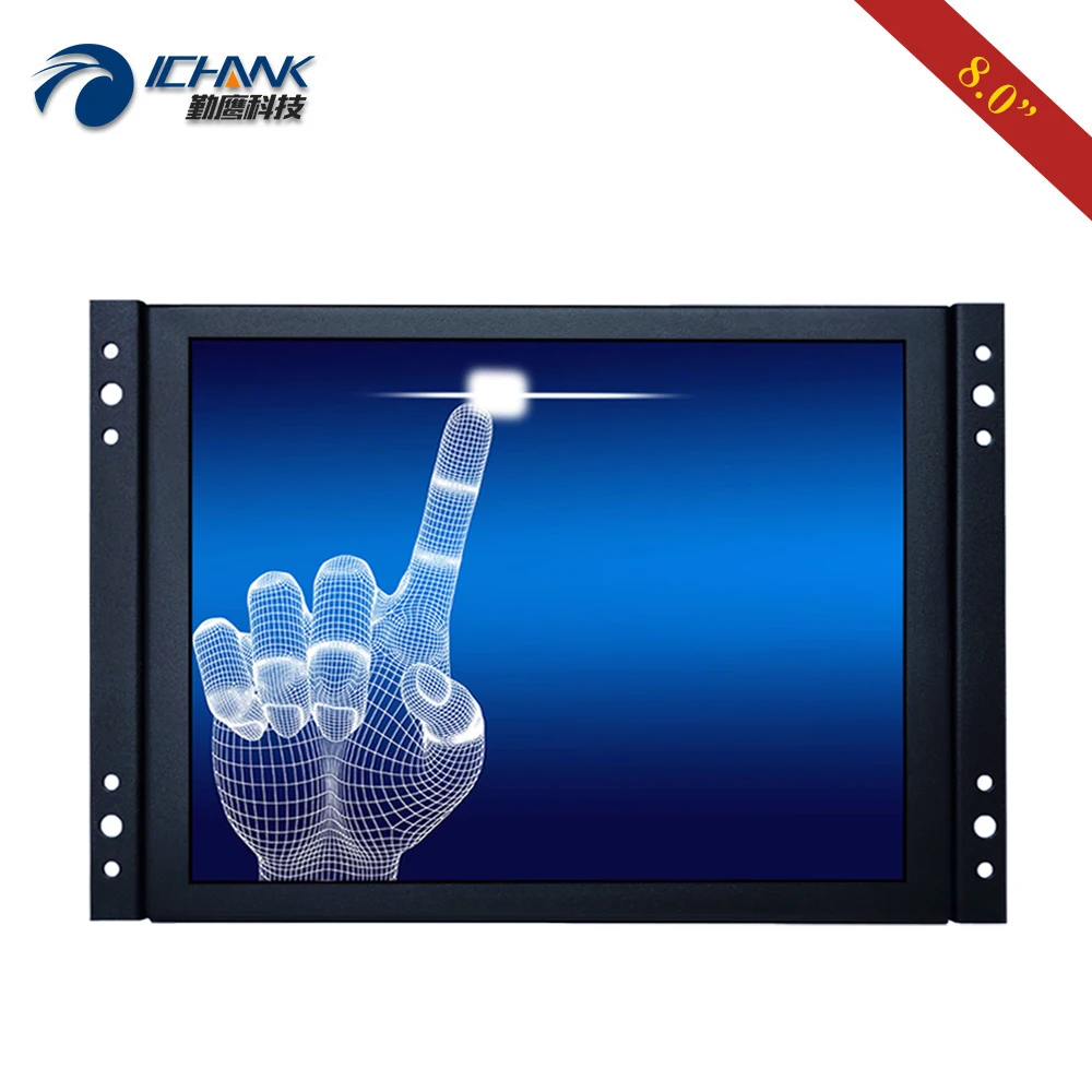 

8" inch Monitor 1024x768 IPS VGA USB Automation Equipment Panel Control Embedded Open Frame Touch Screen PC Display K080TC-ABHUV