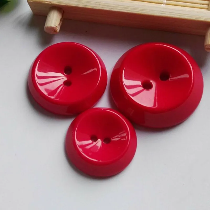 Resin Two Eyes Extra-Large Buttons for Women, Red, Black, White, Yellow, Trench Coat, Woolen Clothes