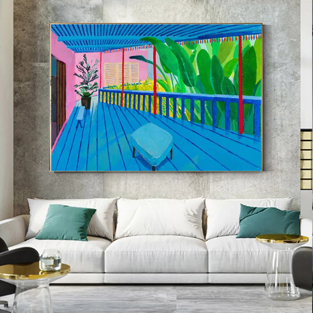 Bigger Splashist David Hockney Landscape Canvas Painting Wall Art Poster Prints Picture Decoration Living Room Bedroom Unframed