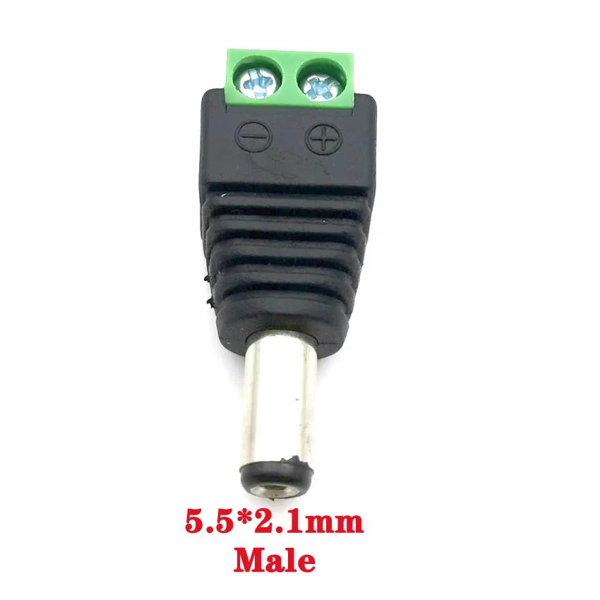 2 Stück weibliche + 2 Stück männliche DC-Stecker 5,5 x 2,1 mm 5,5 x 2,5 mm 3,5 x 1,35 mm Stromanschlussadapter für LED-Streifen – Detail 6