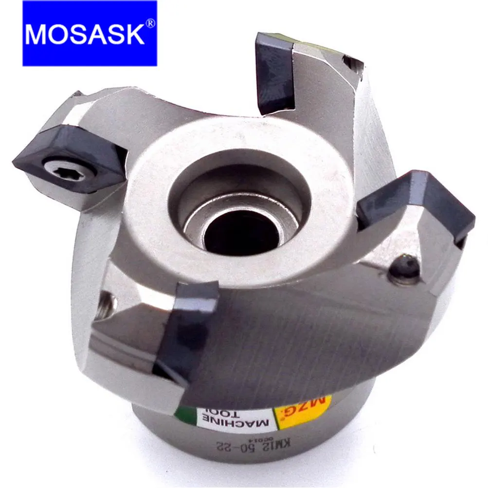 Imagem -03 - Mosask-inserção de Carboneto Sólido Km12 Adaptador de Corte de 45 Graus 50 mm 63 mm 80 mm 100 mm Seht1204 Máquina de Torno Cnc Fresa de Rosto