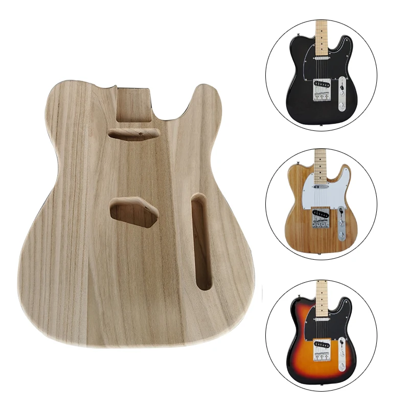 Unfinished DIY ST TL Electric Guitar Solid Body Guitar Barrel Replacement Parts For Strato Tele Style Electric Guitars