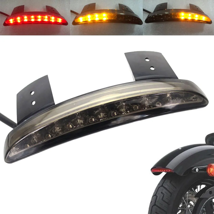 

Moto Accessory Rear Fender Taillight Edge LED Brake Tail light Turn Signal For Harley Davidson Sportster XL 883 1200 Iron 48 72