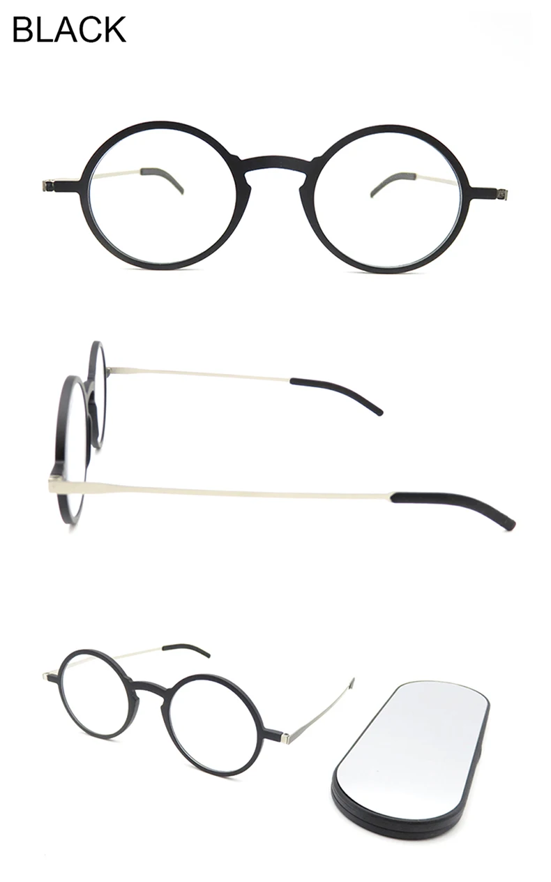 Sighttoo Ultradünne tragbare TR90 Presbyopie-Brille mit Magnetetui für Herren und Damen, Weltraum-Aluminium, Anti-Blau-Lesebrille – Detail 6