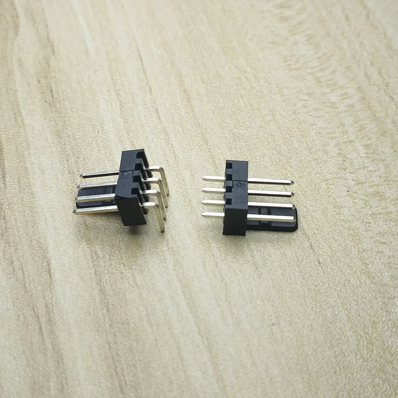 

50PCS/1Lot Black Small 3+1PIN 4P Female Staight/Curved Needle Socket For PC Computer ATX 2540 Fan Floppy Drive Power Connector