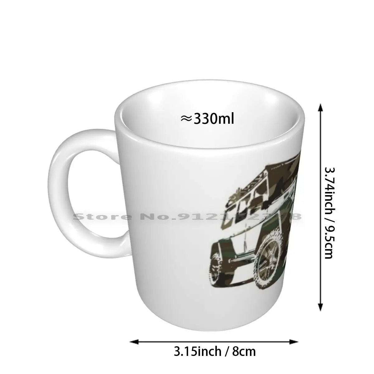 G500 Woodland Camo Ceramic Mugs Coffee Cups Milk Tea Mug G65 G500 G Wagon Wagon G63 Blueprint Suv Offroad Car Vehicle Technical