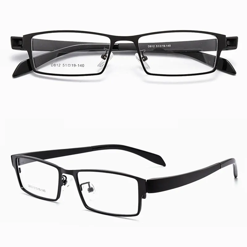 Reven Jate Full Rim Alloy Front Rim Flexible Plastic TR-90 Temple Legs Optical Eyeglasses Frame for Men and Women Eyewear D812