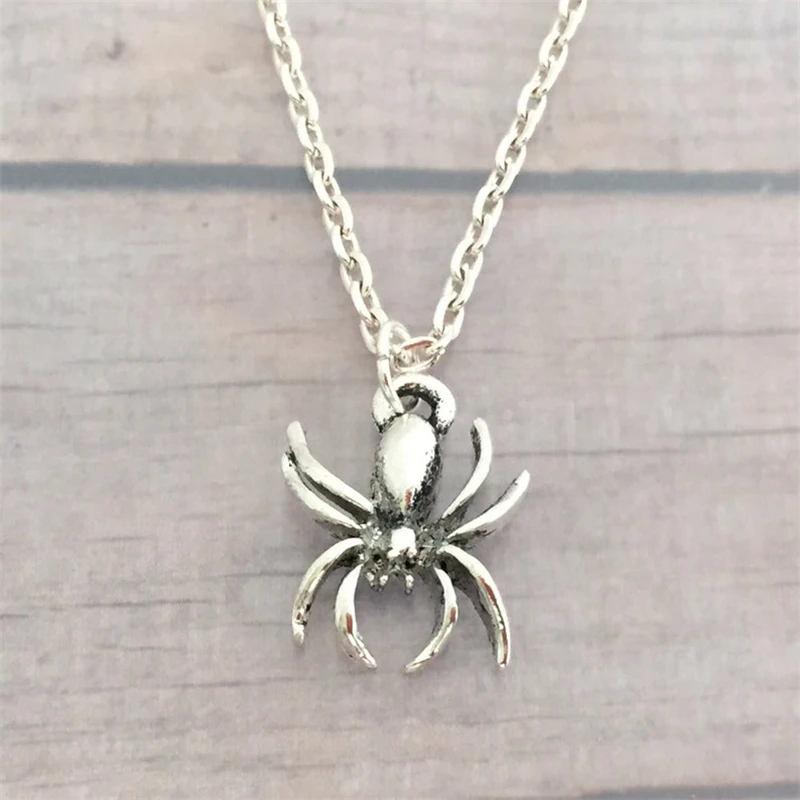 Spider Necklace, Halloween Jewelry, Arachnid Jewelry, Gothic Jewelry, Spider Charm Necklace, Spider Lover Gift